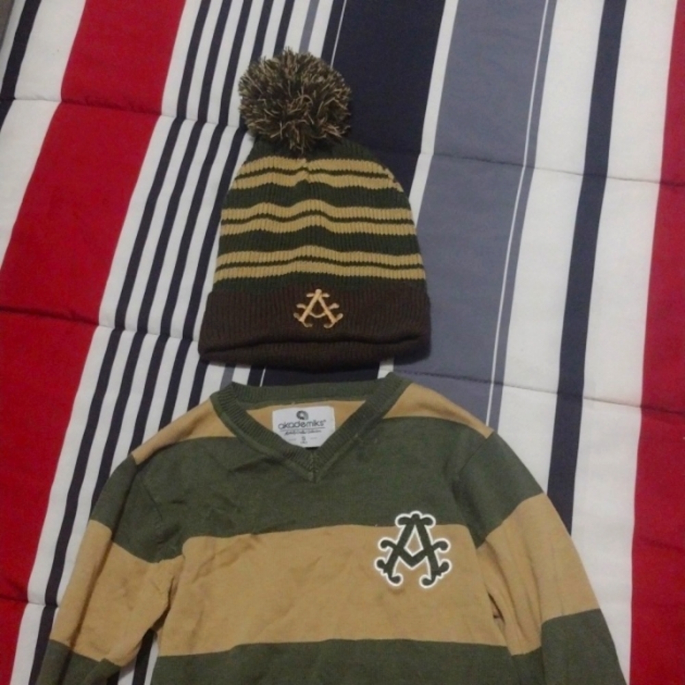 Boy's Ajademiks Skully and Sweater, Size 4